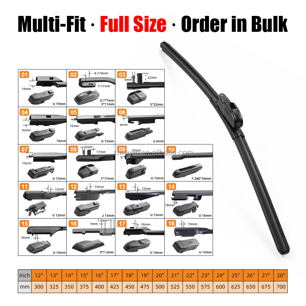 Auto Accessories Multi-fit Automotive Wiper Blade Soft Windshield Wipers for volvo Xc90 2022
