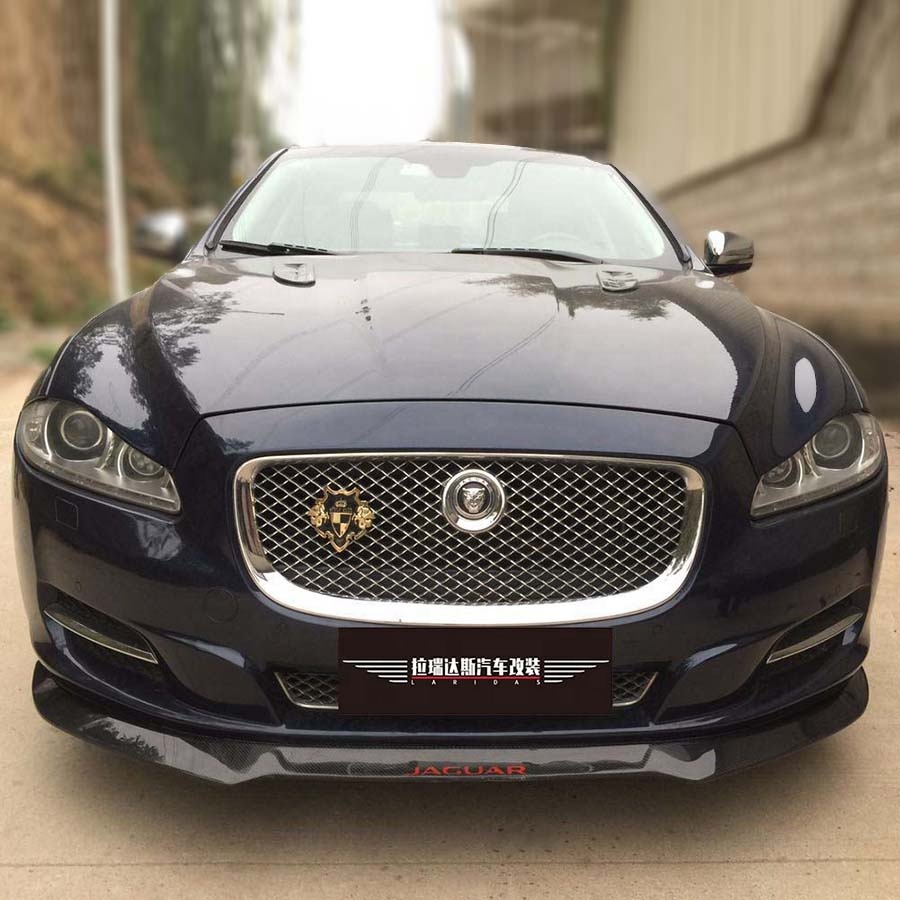 New Carbon Fiber Front Lip Bumper Chin Splitters Body Kits for JAGUAR XJL 2009-2016 Car Accessories