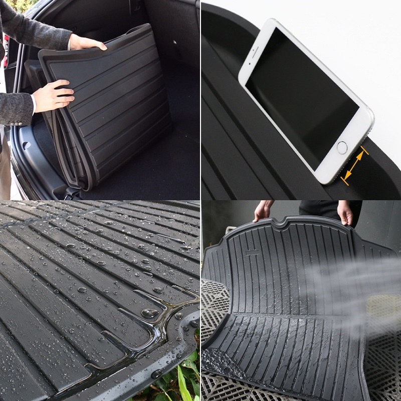 Factory Direct Auto Interior Accessories Eco-Friendly 3D TPE Anti-Skidding Easy Clean Full Set Car Rear Trunk Mats for Tesla