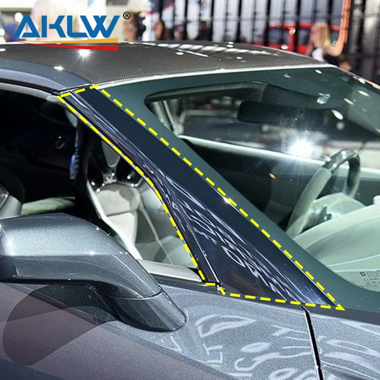 Best-Selling Custom Carbon Fiber Car Interior Accessories, Carbon Fiber Front a-Pillar Trim Cover for Corvette C7 Exterior Upgrade