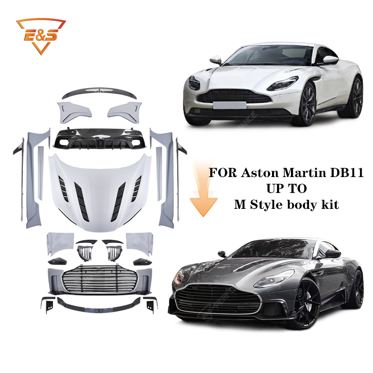 Special Offer Aston Martin DB11 M Style Carbon Fiber+FRP Black Body Kit 100% Fitment Screw-On Upgrade New Fender Spoiler Bumper