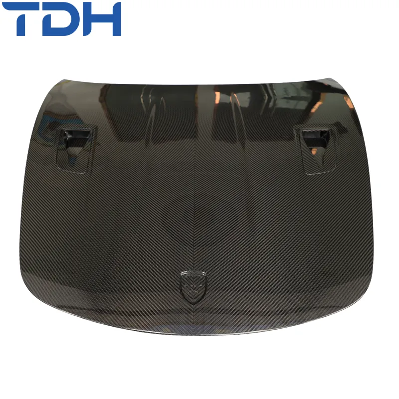 Car Accessories Dry Carbon Fiber Hood for 2006-2024 Porsche Cayman 718 987 981 Facelift to Gt4 Style Dry Carbon Fiber Engine Cover Hood