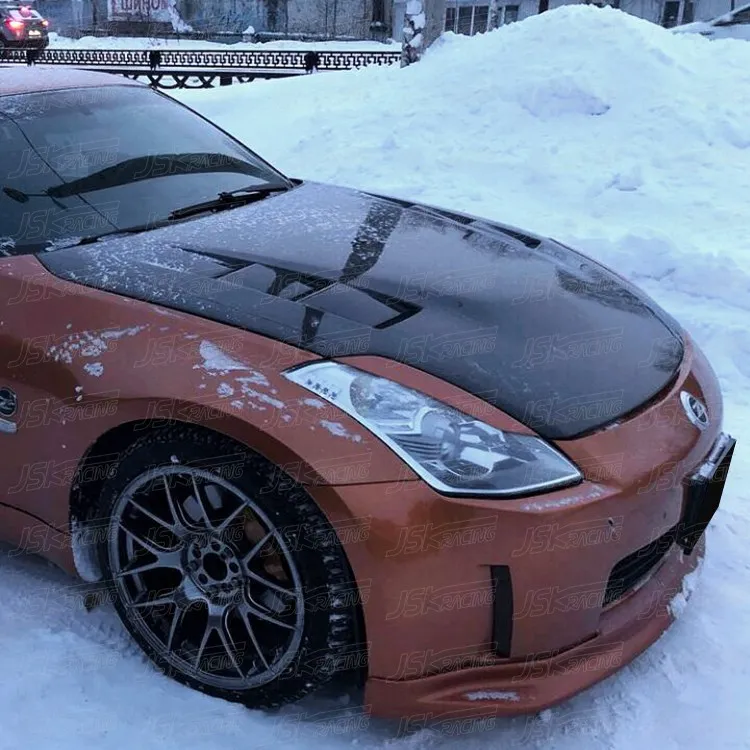 Carbon Fiber Hood Front View