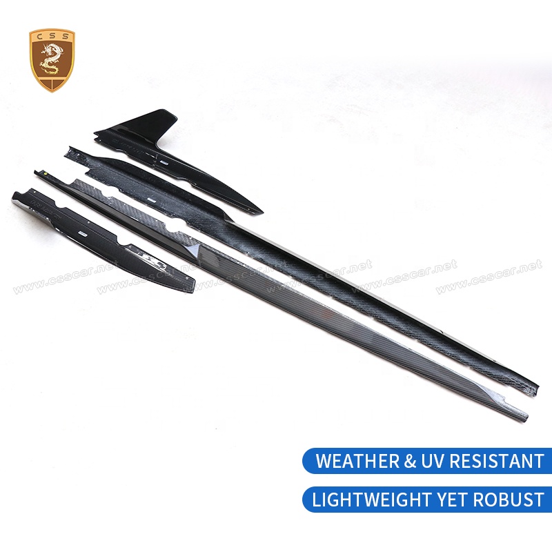 Dry Carbon Fiber Side Skirts Capris Style for Audi R8 2022 2023 2024 Side Skirt Extension
