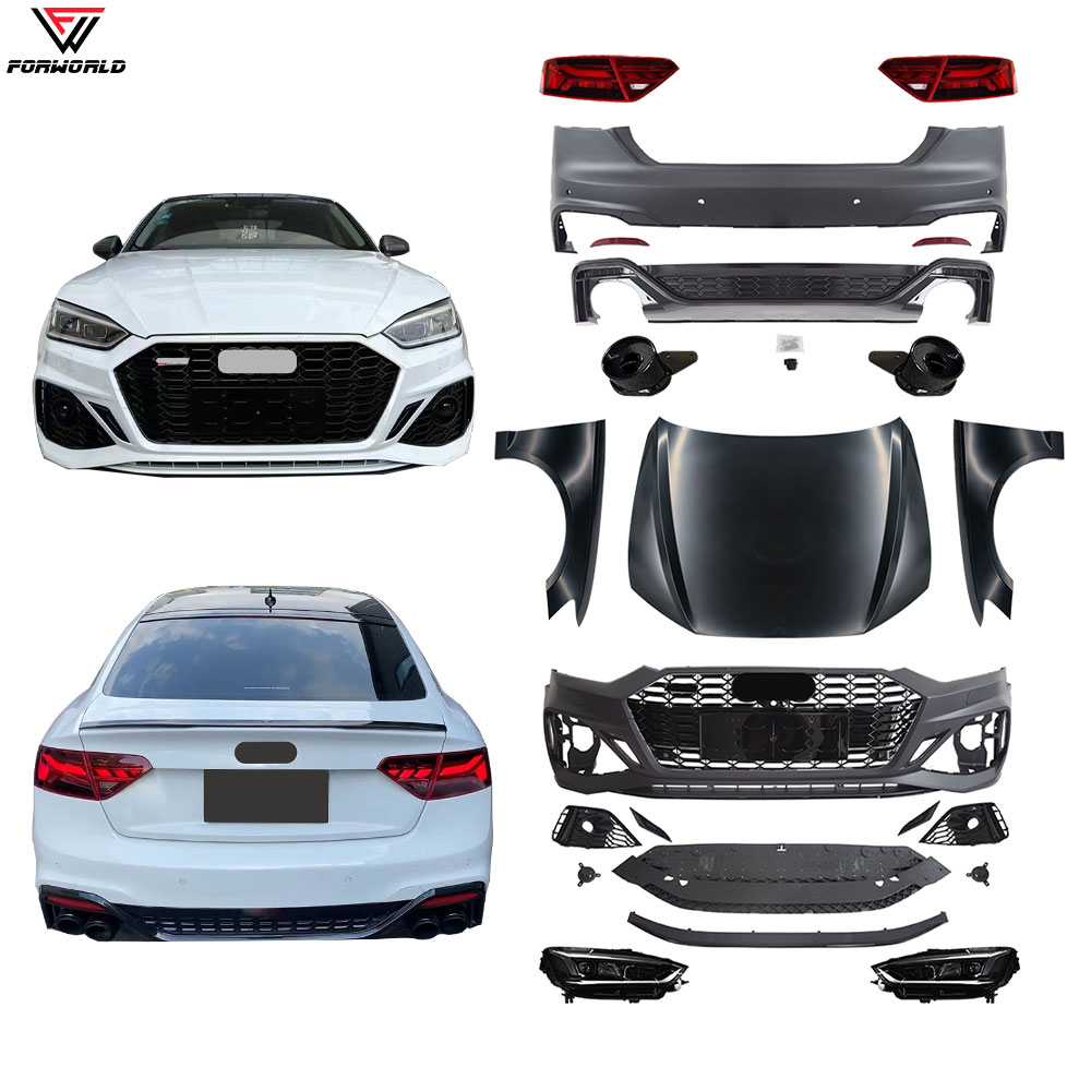 Manufacturing Source Car Accessories Front Bumper With Middle Grille Front Lip Body Kit for Audi A5 to Rs5 2008-2011 to 2021+