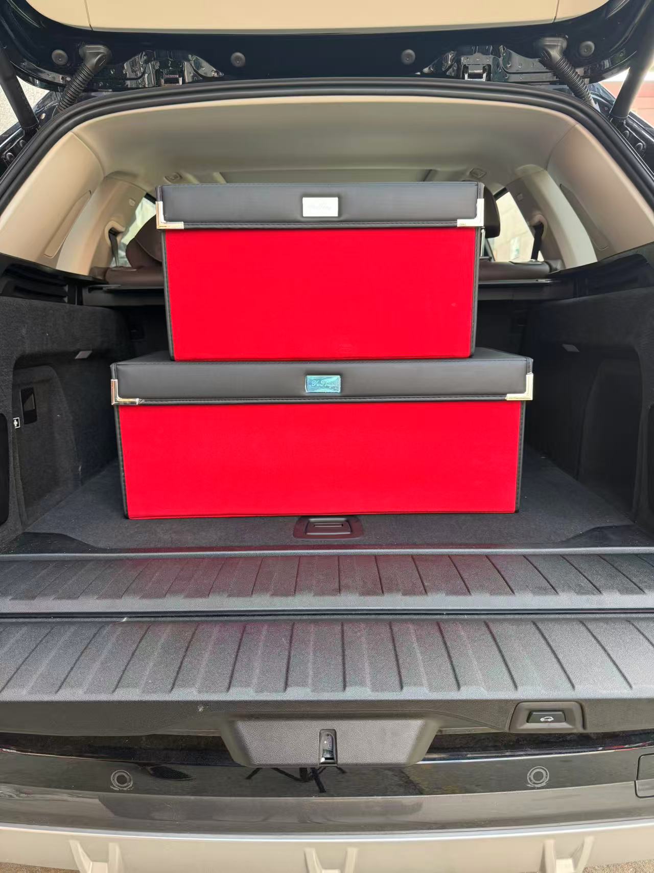 Premium Folding Car Trunk Storage Box Set - 2-Piece Organizer for SUV Sedan Auto Interior