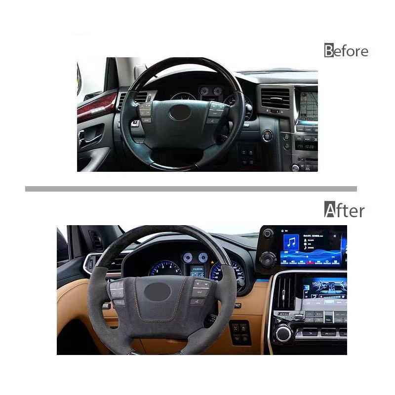Popular Leather Interior Accessories for Lexus 2008-2015 LX570 Upgrade to LX600 ConversionKit SteeringWheel Console DoorPanel