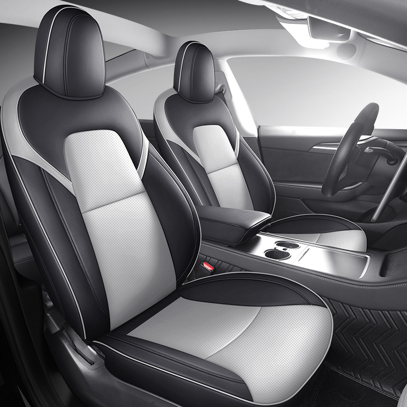 Direct Factory Sale Car Seat Covers Four Seasons Luxury Black Leather Car Seats Covers