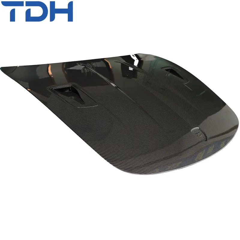 Car Accessories Dry Carbon Fiber Hood for 2006-2024 Porsche Cayman 718 987 981 Facelift to Gt4 Style Dry Carbon Fiber Engine Cover Hood