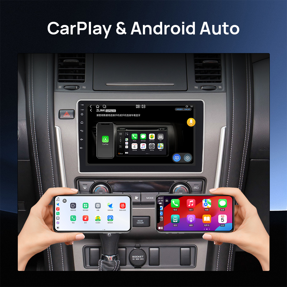 F133 Linux 9/10 Inch Universal Car Radio 2Din Multimedia Player With Wireless CarPlay Android Auto FM USB BT Car IPS Screen