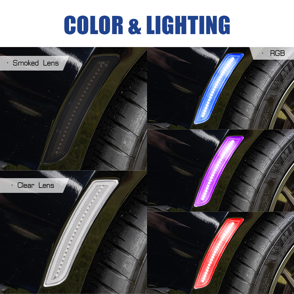 Wholesale Car LED Side Marker Width Position RGB Light for Chevrolet Camaro for Cadillac CTS/ATS Bumper Fender Accessories
