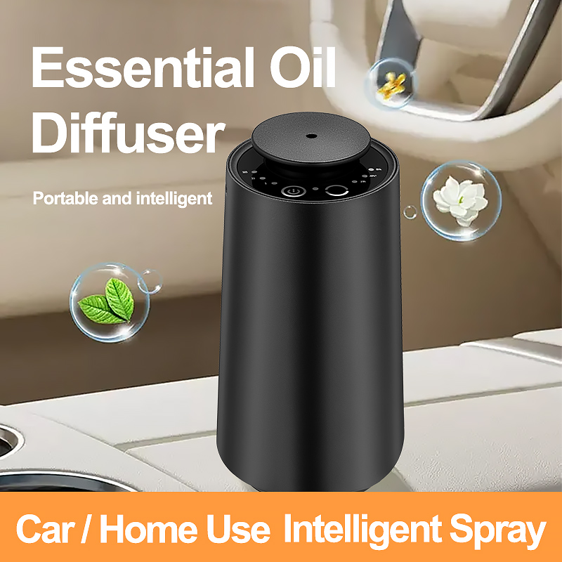 Car Cup Holder Aroma Diffuser Car Perfume USB Rechargeable Aromatherapy Oil Diffuser Car Air Freshener Scent Diffuser