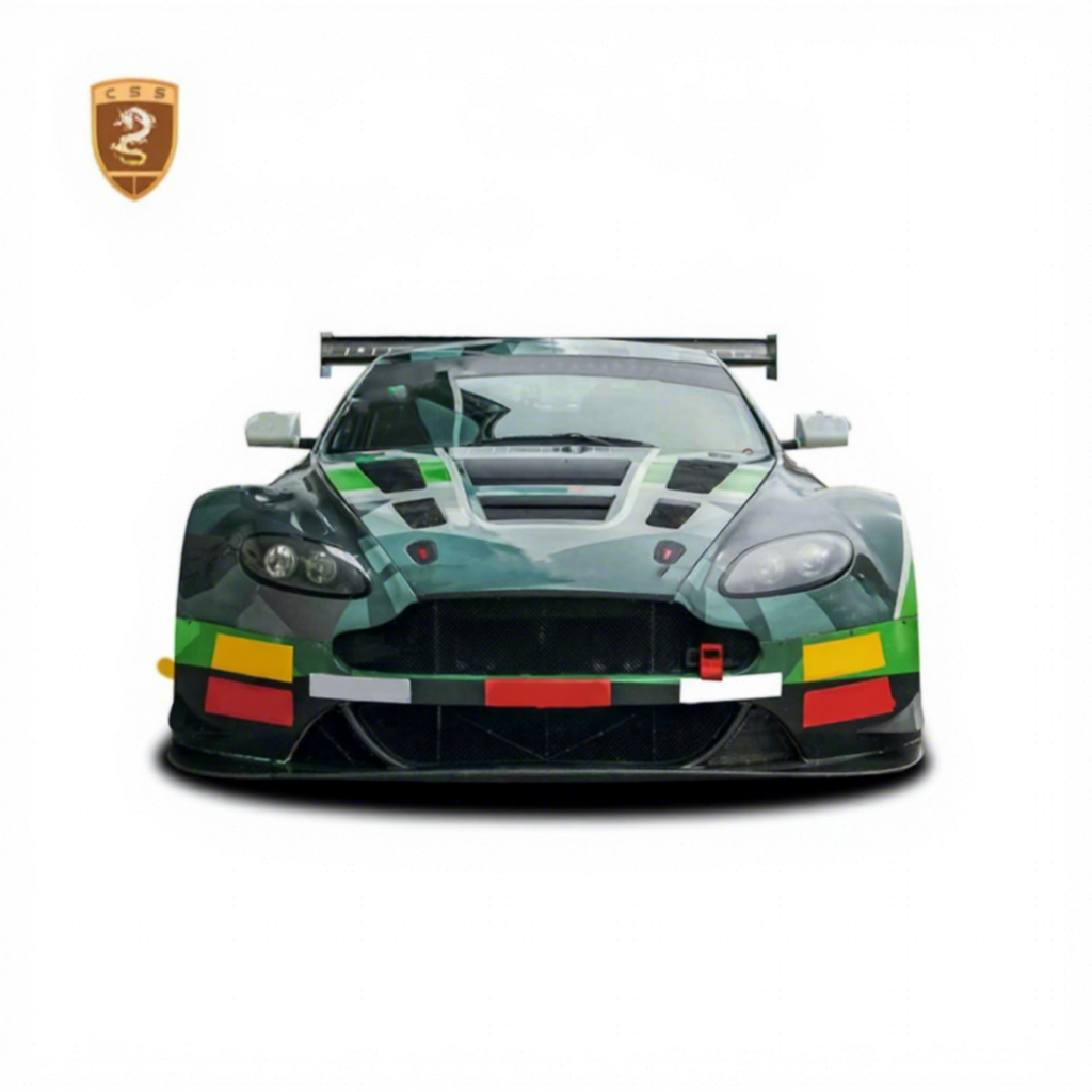 Fiberglass Material Car Front Bumper Lip Rear Bumper Spoiler Gt3 Style Wide Body Kit for Aston Martin Vantage V8 V12