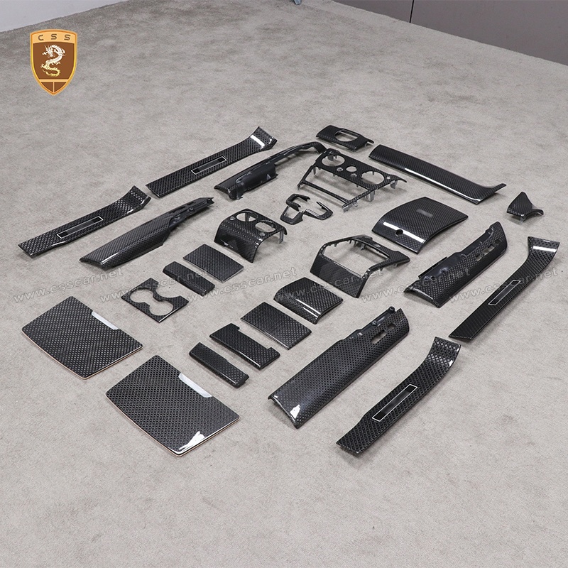 Luxury Upgrade Black-B Car Interior Trims Replacement Kit for Rolls Royce Cullinan SUV Center Console Dashboard Door Sill Plates