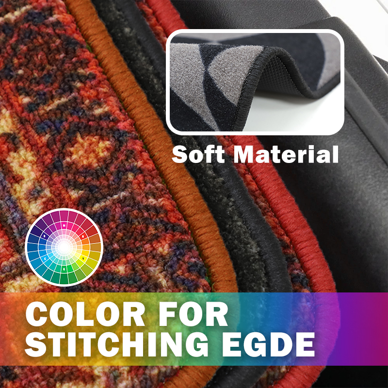 Luxury Designer Car Floor Mats with Soft Plush Texture, Custom Made Anti Slip Foot Mats for Premium Sedan and SUV Interior