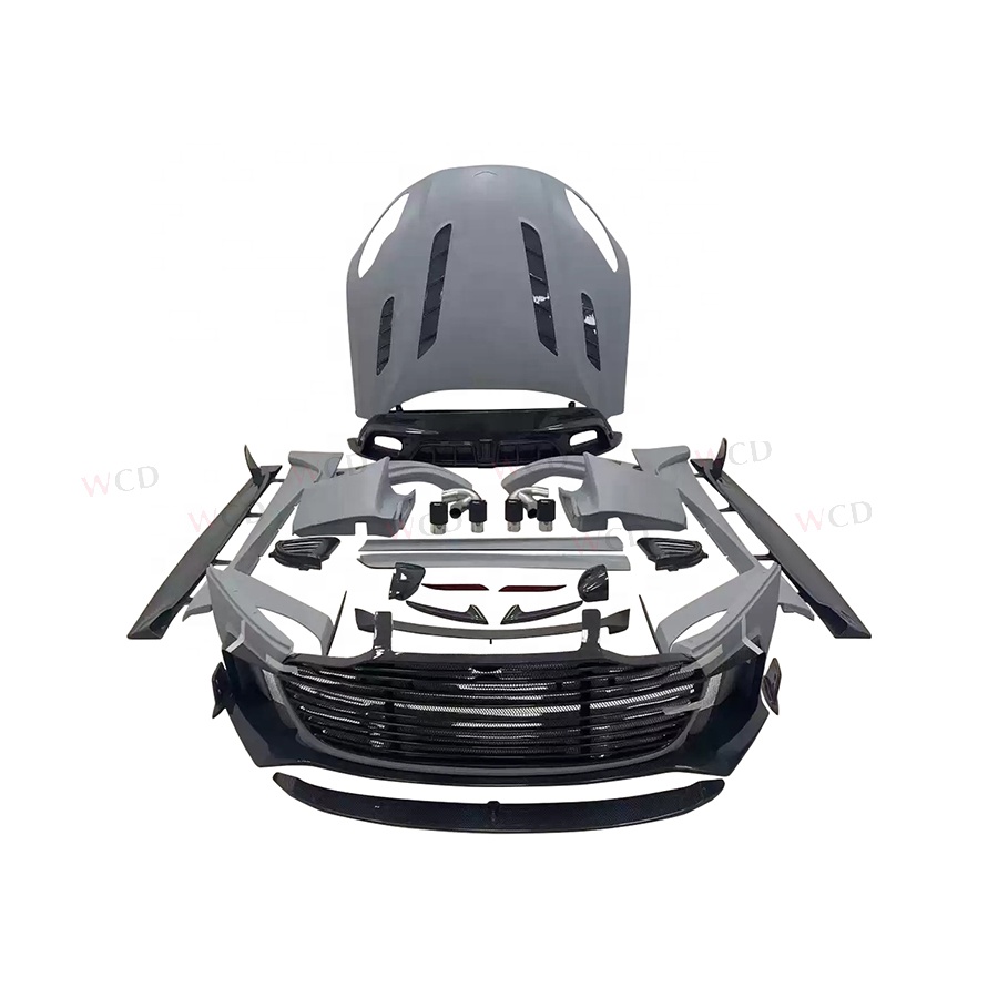 New Half Carbon Fiber M Style Body Kits Aston Martin DB11 Front Bumper Lip Grille Rear Diffuser Side Skirts Car Hood Screw-On