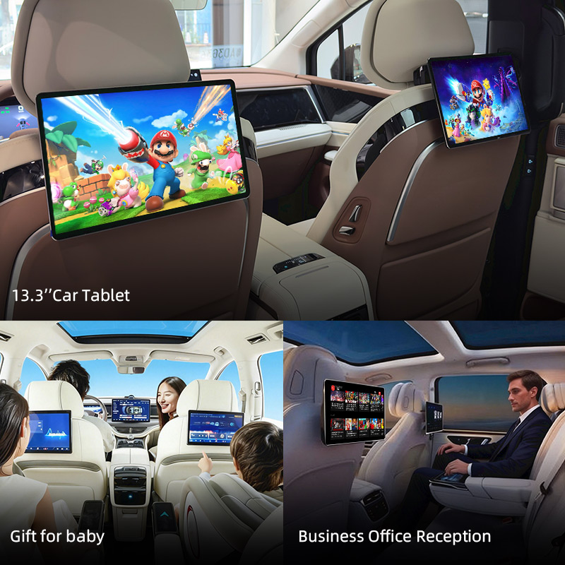 DC12V Car Screen Headrest Car Dvd Player Rear Seat Touch Screen Car Entertainment Screen Auto Android Monitor For Car Back Seat