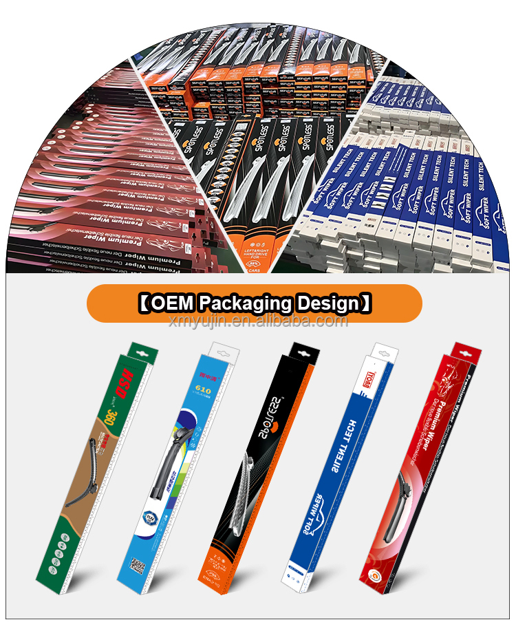 OEM Manufacturer Windshield Wiper Car Accessories Natural Rubber Soft Flat Wiper Blades