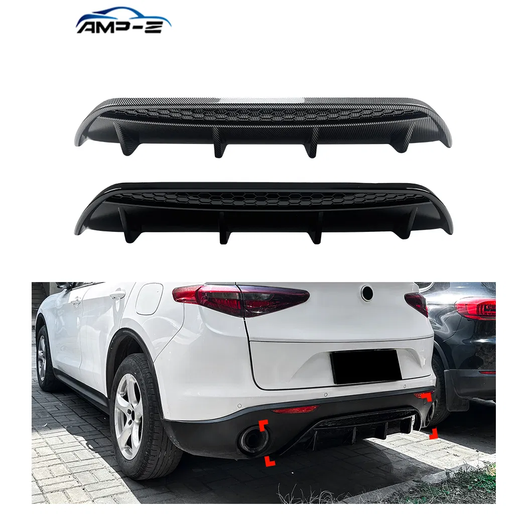 Stelvio Rear Car Bumper Diffuser Splitter for Alfa Romeo Stelvio 2017+ Car Body Kit Car Accessories