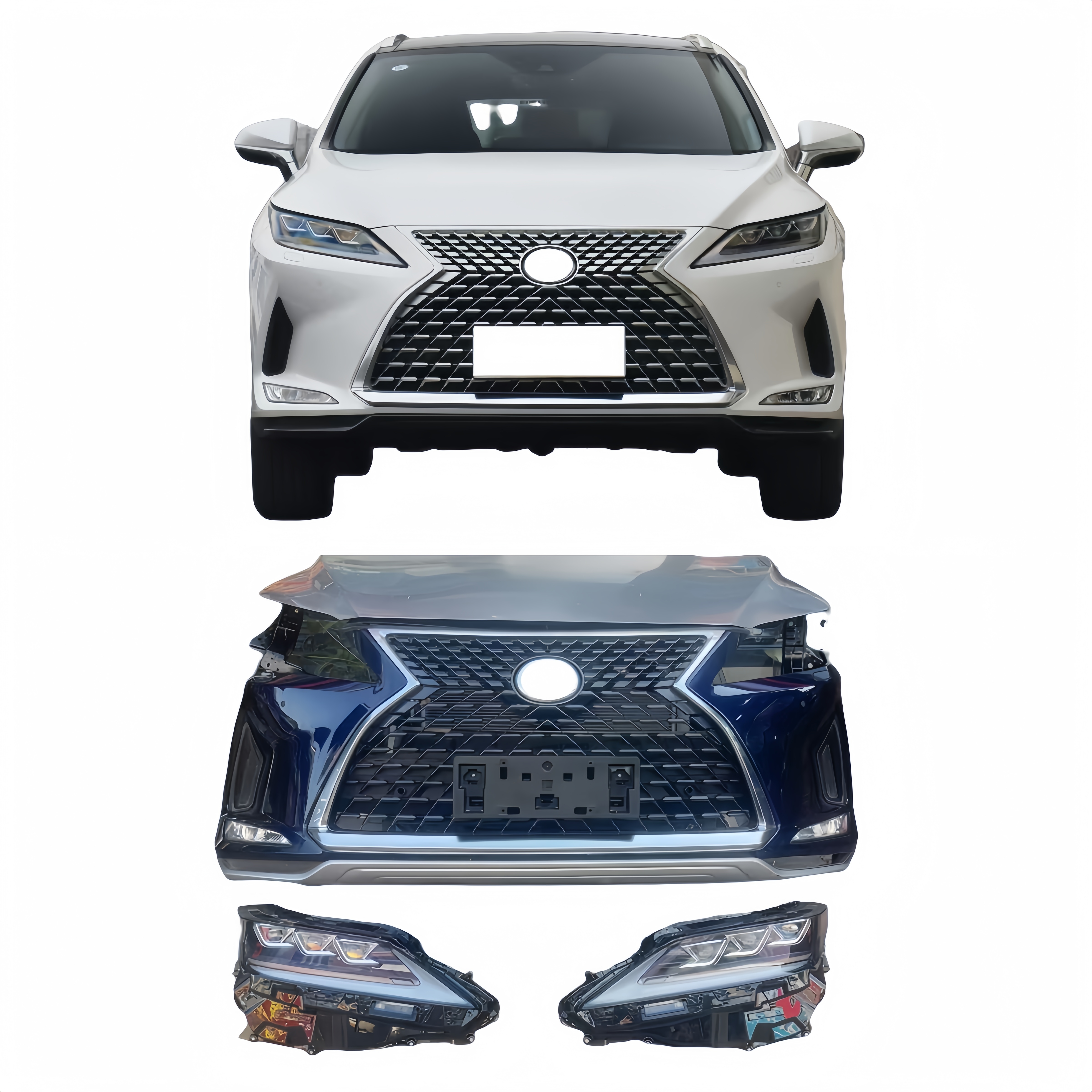 Easy Installation New Carbon Bodykit for Lexus RX ES LX Models Auto Upgrade Purpose Front Bumper Headlight Hood Rear Position