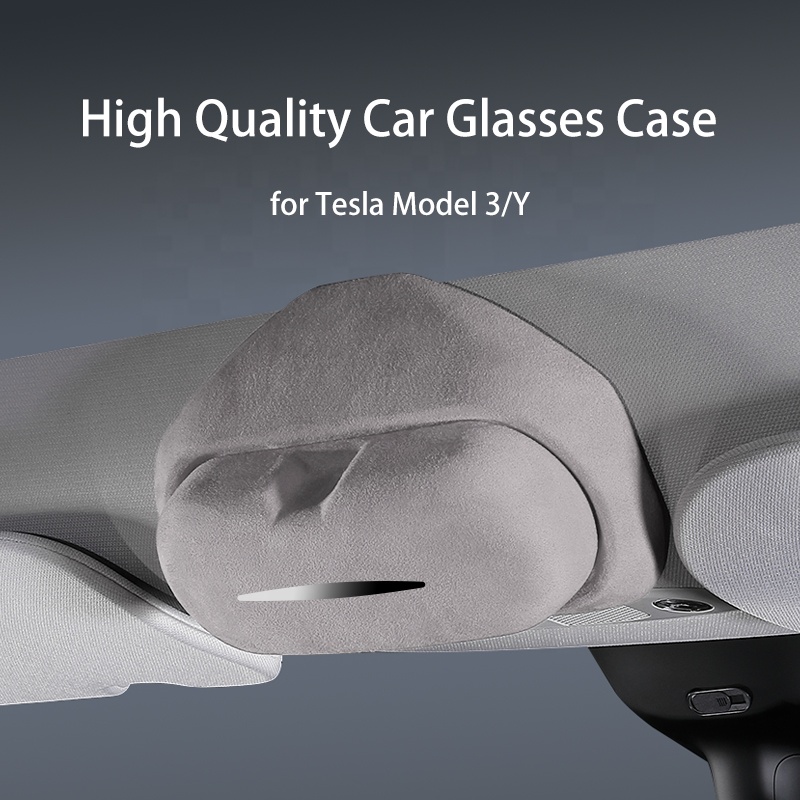 New Arrival Model 3 Y Magnetic Sunglasses Holder Visor Organizer Card Storage Box Auto Interior Accessories Wholesale for Tesla