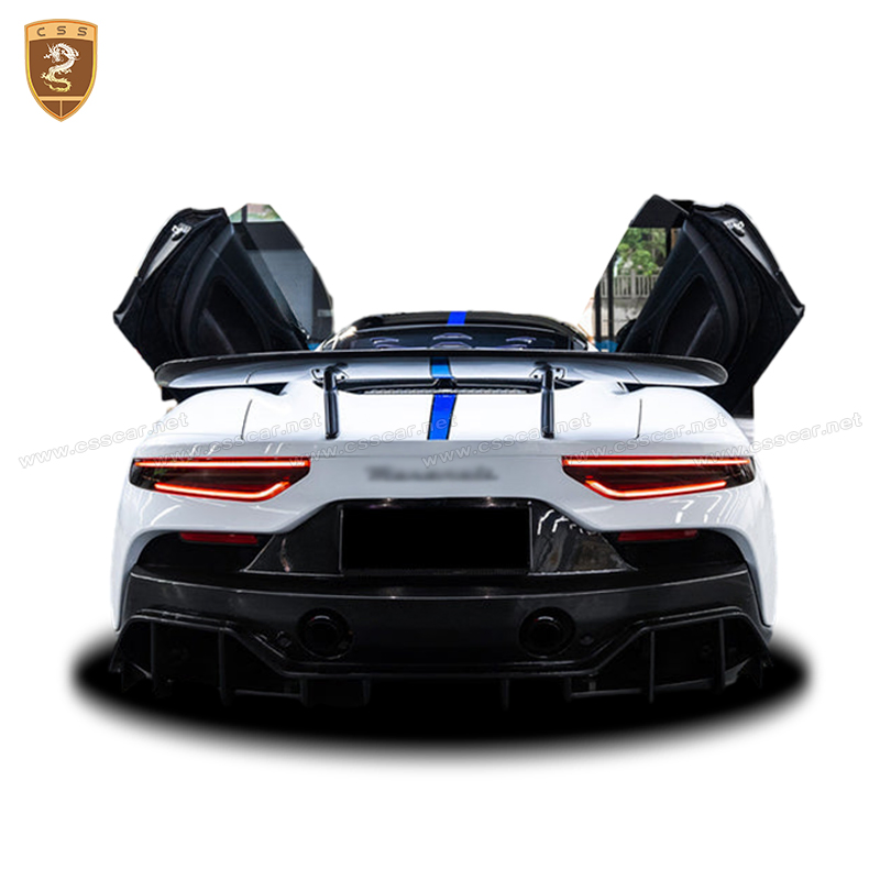 Dry Carbon Fiber Gt Rear Spoiler Wing for Maserati Mc20 2020+