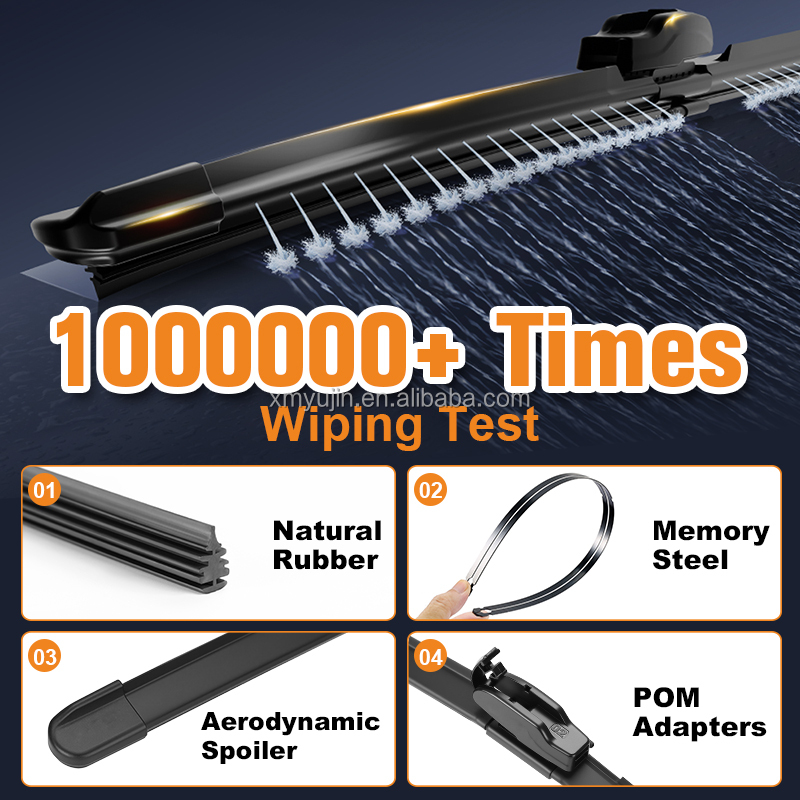 Car Water Spray Wiper Blade OEM Universal Multi Function With 19 Adapters For Multiple Vehicle Models