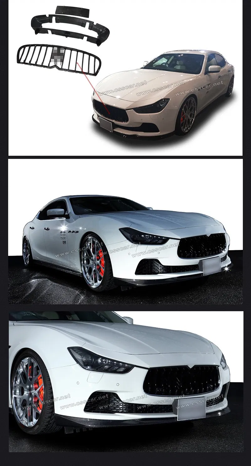 Carbon Fiber Front Bumper Grille Detail 1