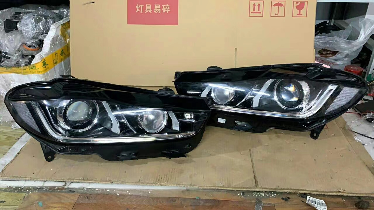 For Jaguar XF 16-18 Auto Accessories New 12V White Headlight System 6000K Color Temperature Front Lamp Glass ABS Material A3 Q3