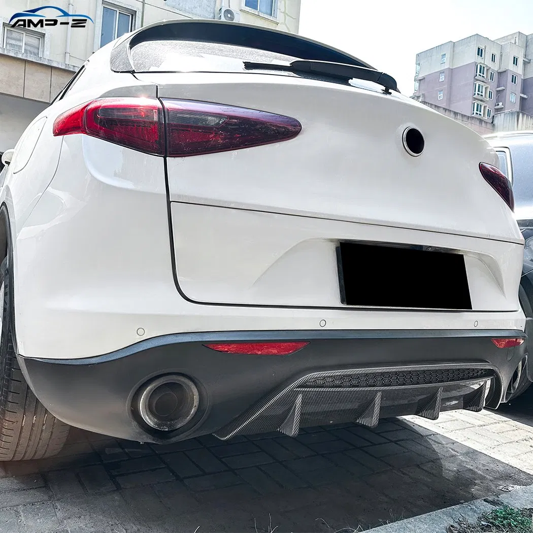 Stelvio Rear Car Bumper Diffuser Splitter for Alfa Romeo Stelvio 2017+ Car Body Kit Car Accessories