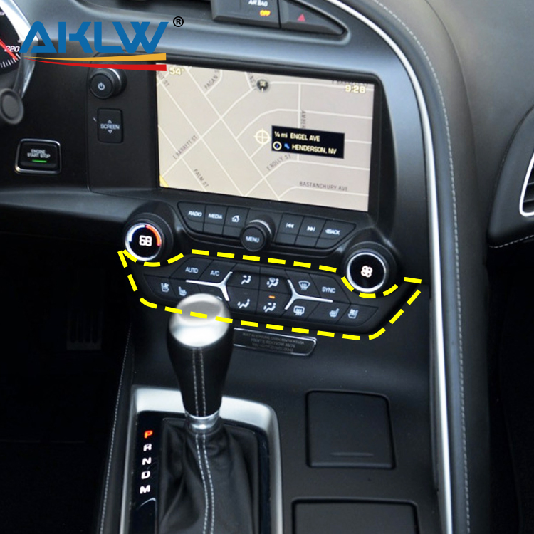 Carbon Fiber Car Accessory Carbon Fiber Center Console Volume &amp; Mode Button Panel Cover for Chevrolet Corvette C7 Z06