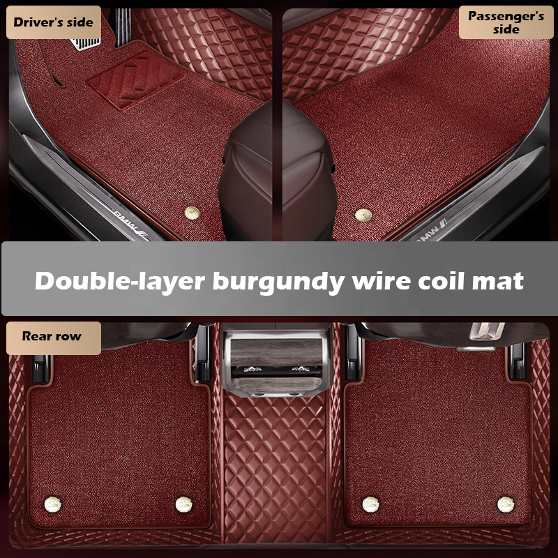 Luxury Waterproof Car Floor Mats 7D Leather Full Surround Protection Non-Slip Carpet Set