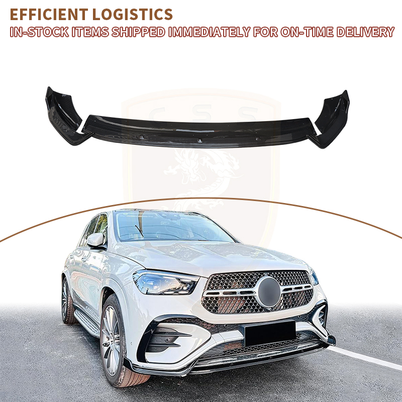 Brilliant Quality Dry Carbon Fiber Css Style Upgrade Front Lip Car Auto Accessories for Mercedes Bens Gle 2024