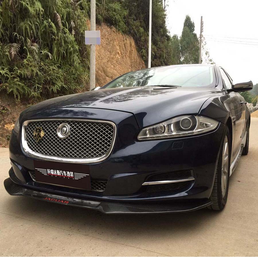 New Carbon Fiber Front Lip Bumper Chin Splitters Body Kits for JAGUAR XJL 2009-2016 Car Accessories