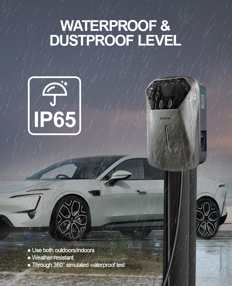 AC EV Charging Post 22KW, DC Fast Charger Complete Station with Screen, OCPP Ready.
