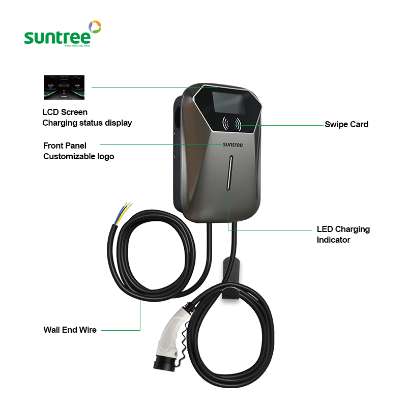 AC EV Charging Post 22KW, DC Fast Charger Complete Station With Screen, OCPP Ready.