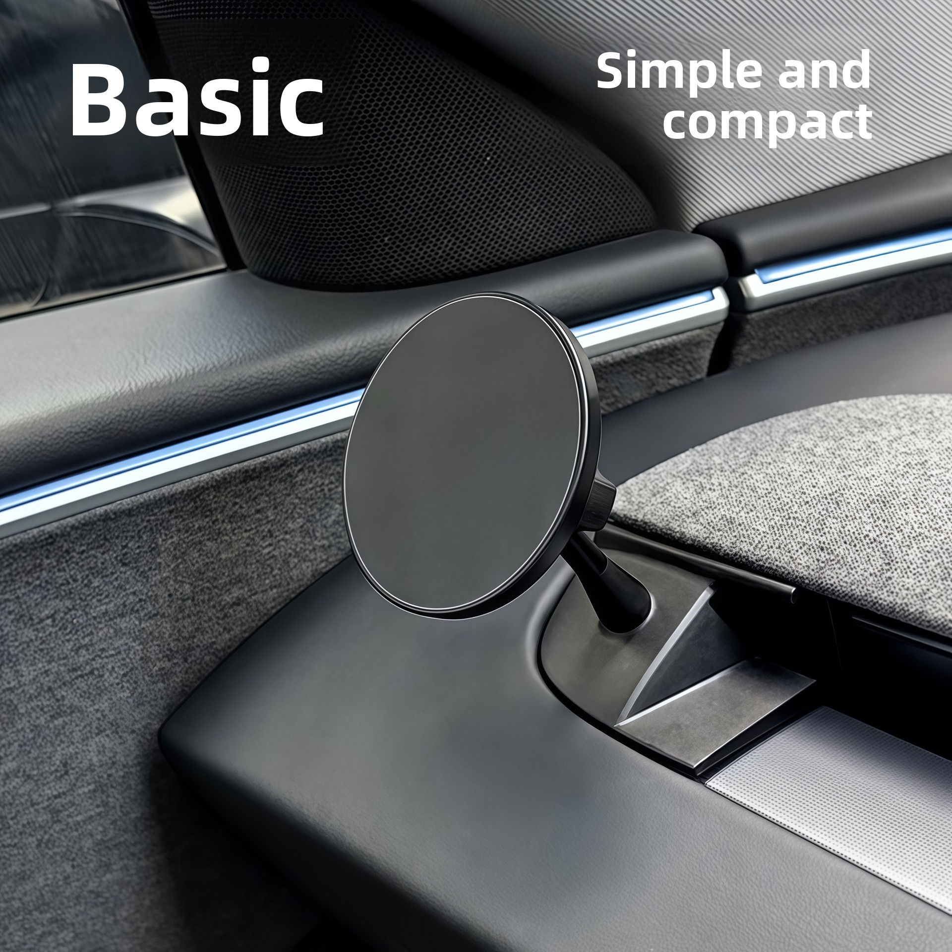 Tesla Cross-border Renewal Model Y Standard Car-mounted Dedicated Magnetic 360-degree Rotation Phone Holder Accessories