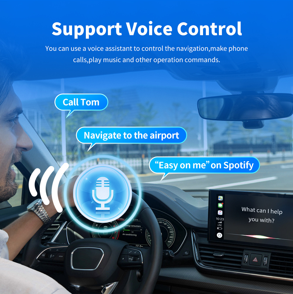 2-in-1 Wireless Carplay &amp; Android Auto Adapter Plug &amp; Play Carplay Dongle Converter Wireless Carplay Adapter