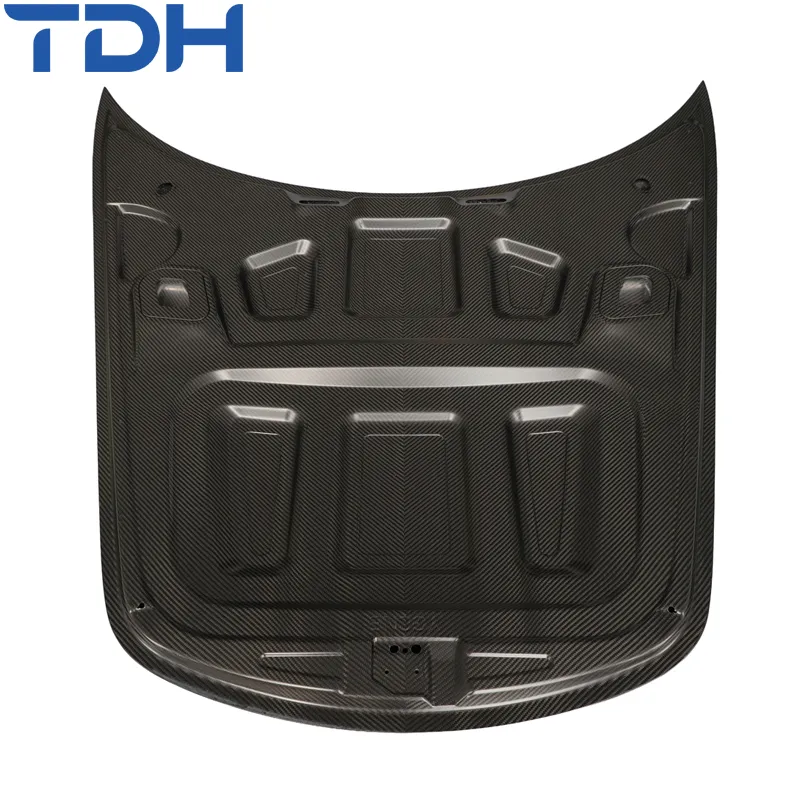Car Accessories Dry Carbon Fiber Hood for 2006-2024 Porsche Cayman 718 987 981 Facelift to Gt4 Style Dry Carbon Fiber Engine Cover Hood