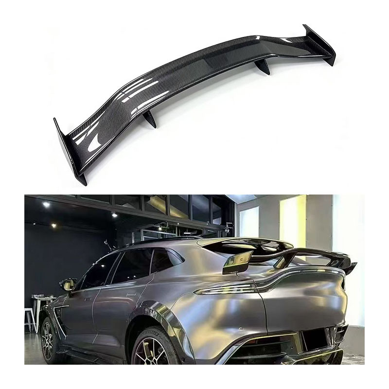 New Aston Martin DBX MSY Style Dry Carbon Fiber Spoiler Exhaust Bumper Tail Wing Car Accessory Kit
