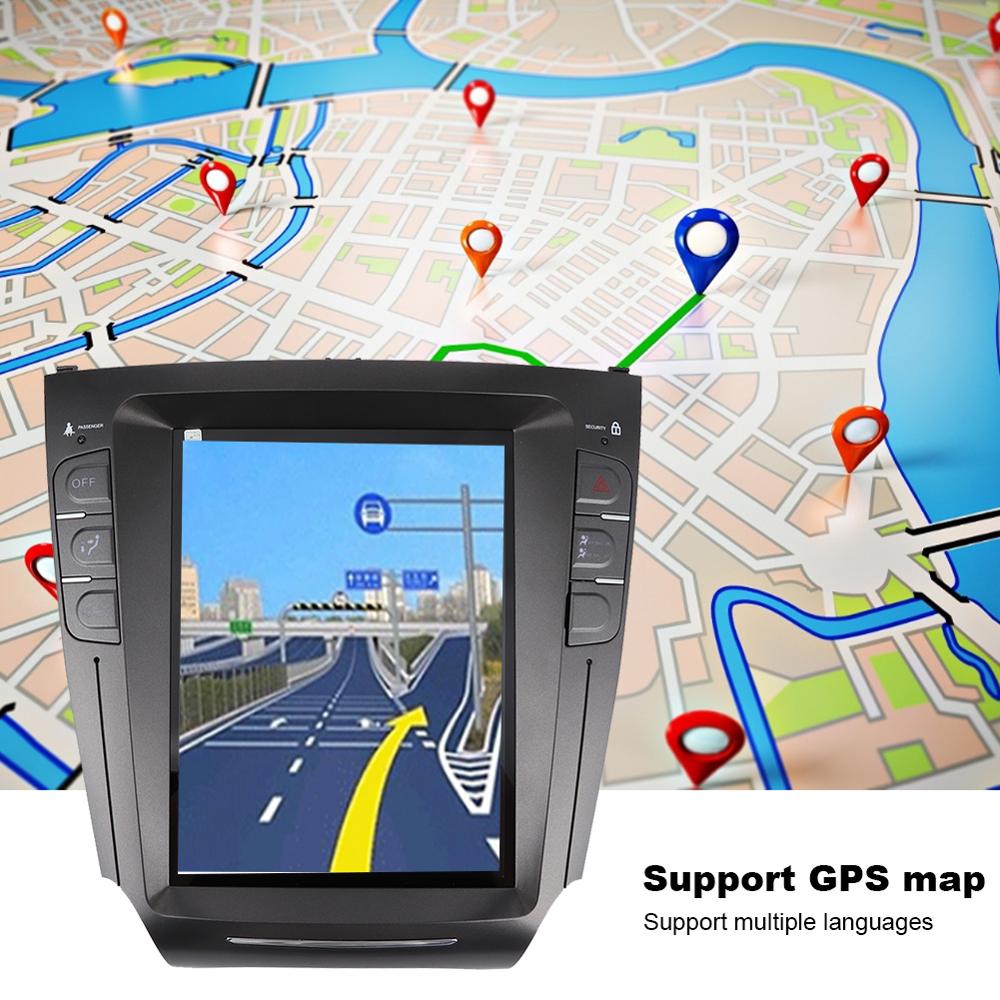 10.4inch Car Radio Stereo GPS Navigation System Portrait Fit for Lexus IS200 IS250 IS300 IS350 2007-2015 Car Accessories