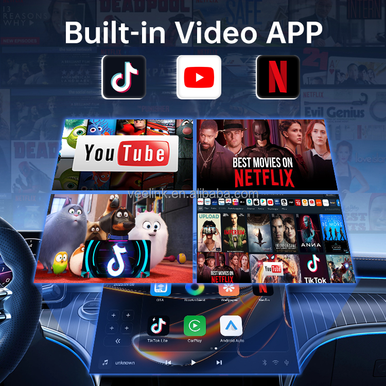 Cp2a Pro Car Music Carplay Wireless Adapter Carlinkit Video Ai Box Car Play Tv Massive Apps Dual Channel Android Auto For Apple