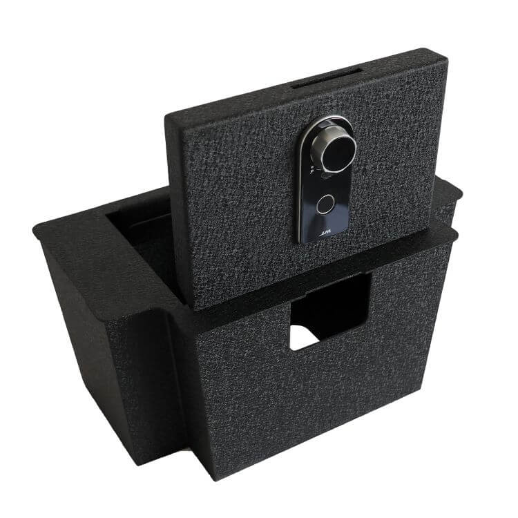 Tuojue Luxury Metal Interior Lock Box Truck/SUV Center Console Safe Chevy Interior Accessories