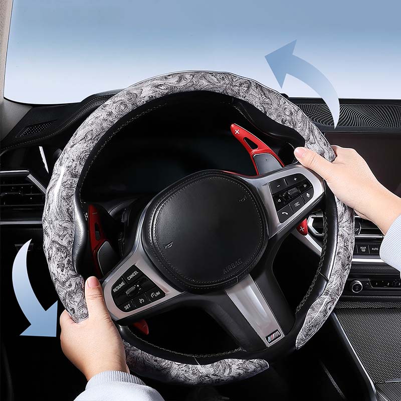 Car Steering Wheel Cover Four Seasons Non-Slip Steering Cover Universal Steering Wheel Accessories for SUV RUV Vehicle