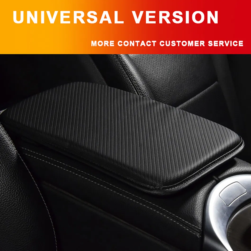 Car Center Console Pad, Universal Waterproof Car Armrest Seat Box Cover, Car Interior Accessories, Carbon Fiber Auto Armrest Cover Protector for Most Vehicle