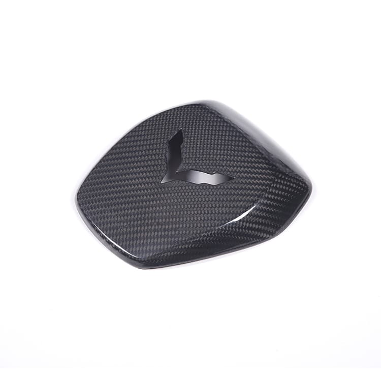 on Sale Carbon Fiber Car Interior Accessories, Carbon Fiber Interior Trim Steering Wheel Emblem Protective Shell for 2014-2019 C7