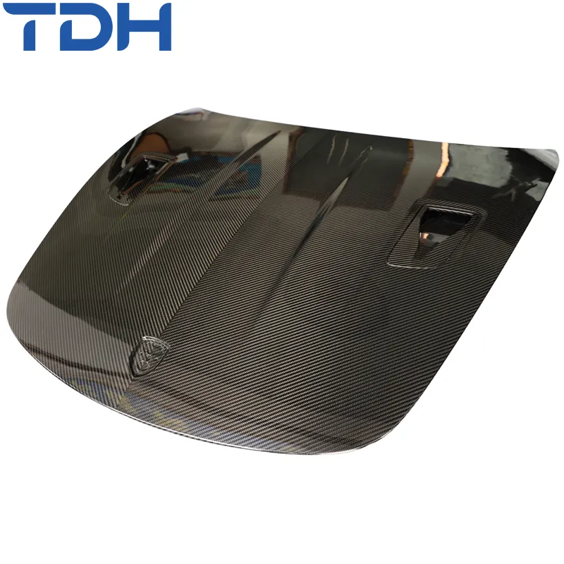 Car Accessories Dry Carbon Fiber Hood for 2006-2024 Porsche Cayman 718 987 981 Facelift to Gt4 Style Dry Carbon Fiber Engine Cover Hood