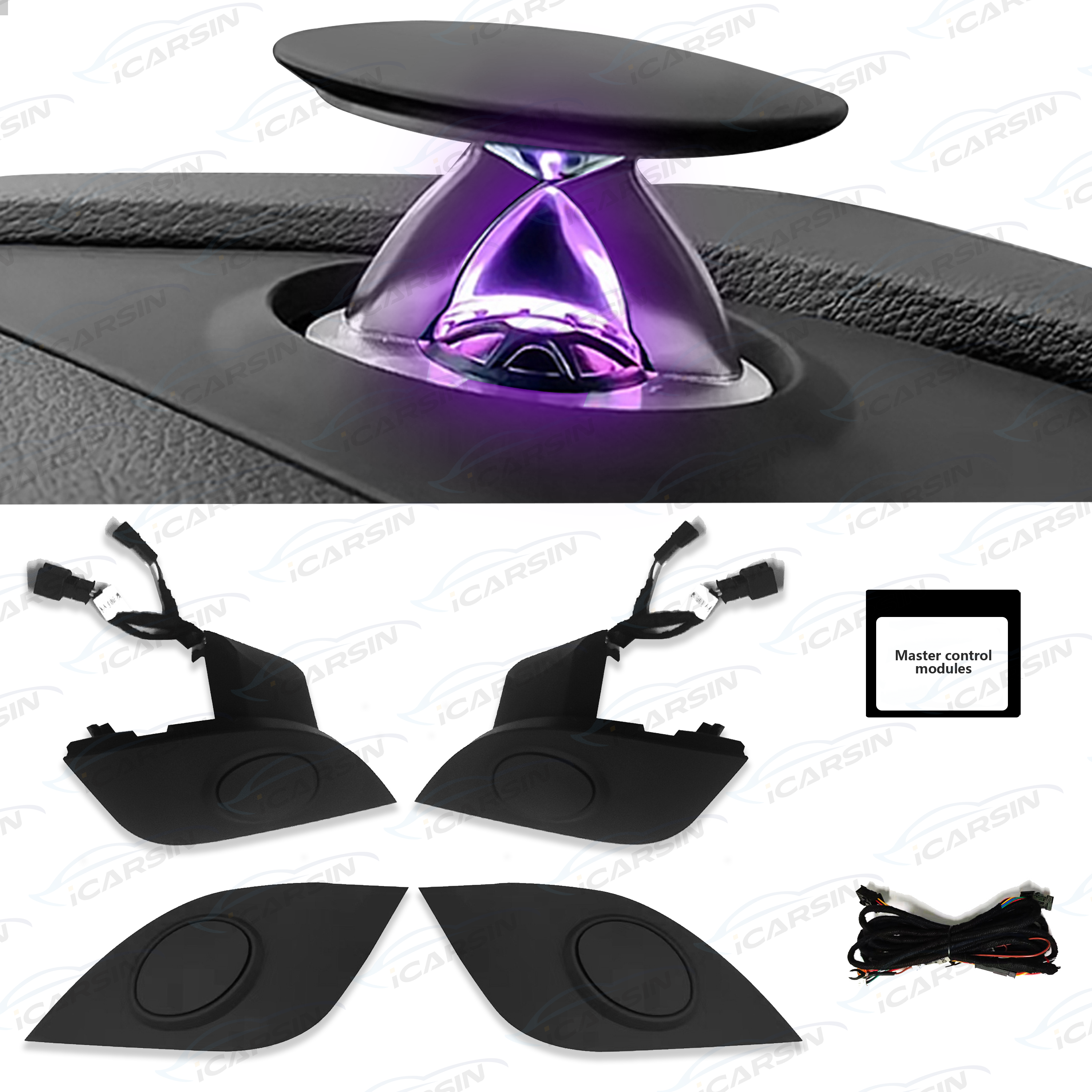 ICarsin App Control Led Car Interior Ambient Lighting Tweeter Speaker Decoration for Audi A4 A5 A6 A7 Q5 Q7 Q8 C7 C8 Accessories