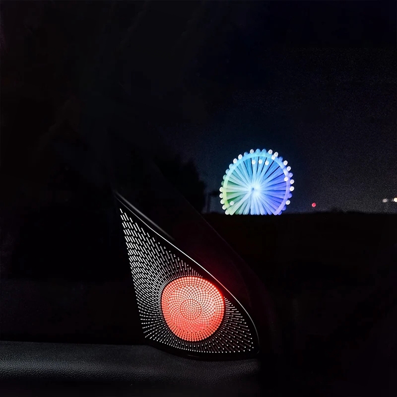 Laser Engraving Ambient Light for Tesla Model 3/Y Interior Lighting Accessories LCD Screen Control Center Console LED