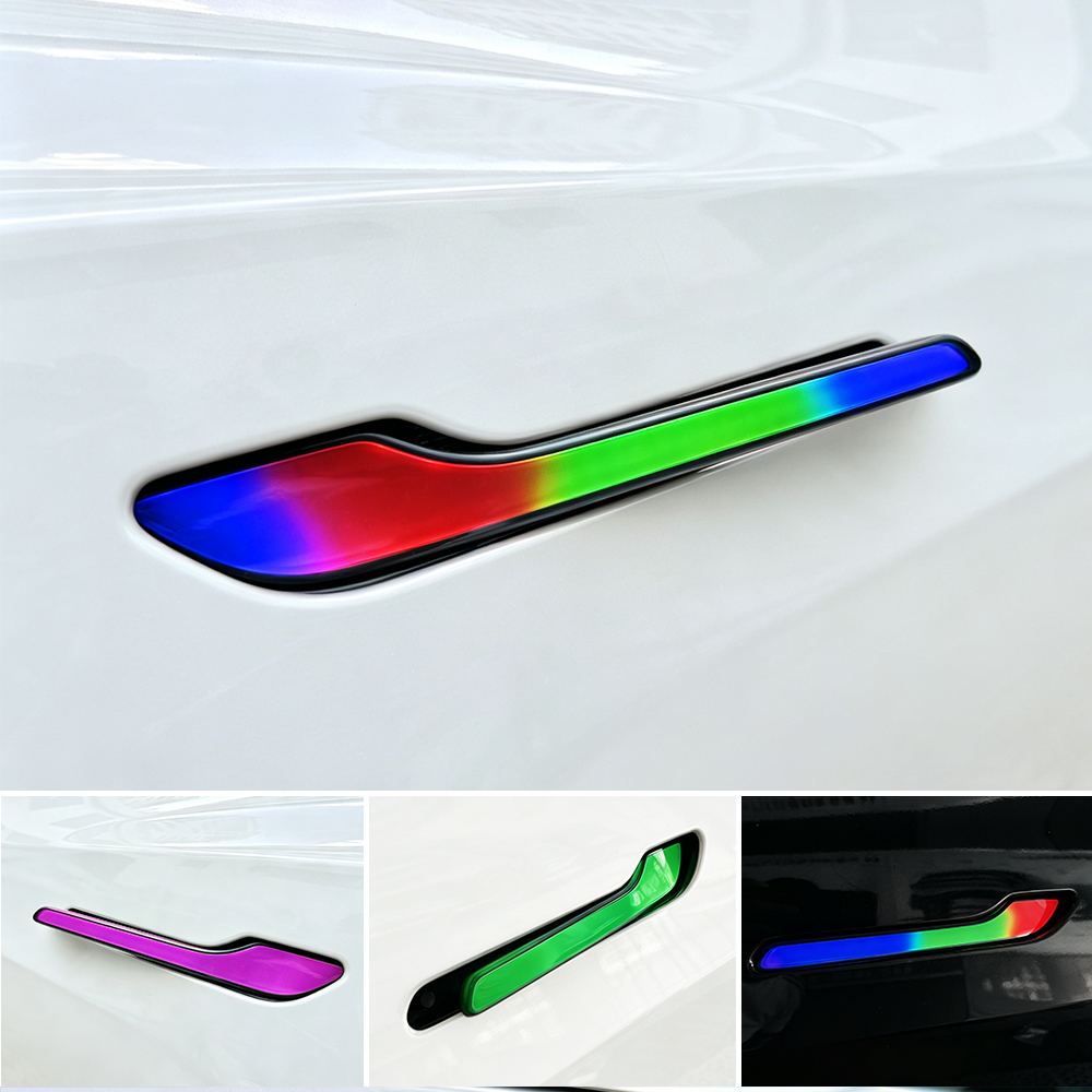 Wireless Auto Present Door Handle Exterior Accessories for Tesla Model 3 Y 2021 2023 2026 RGB Opening Welcome Light